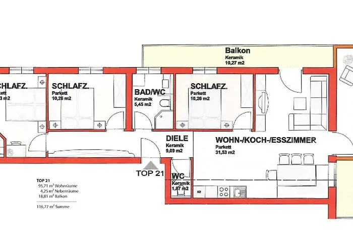 Panorama Das.schiller 公寓 *